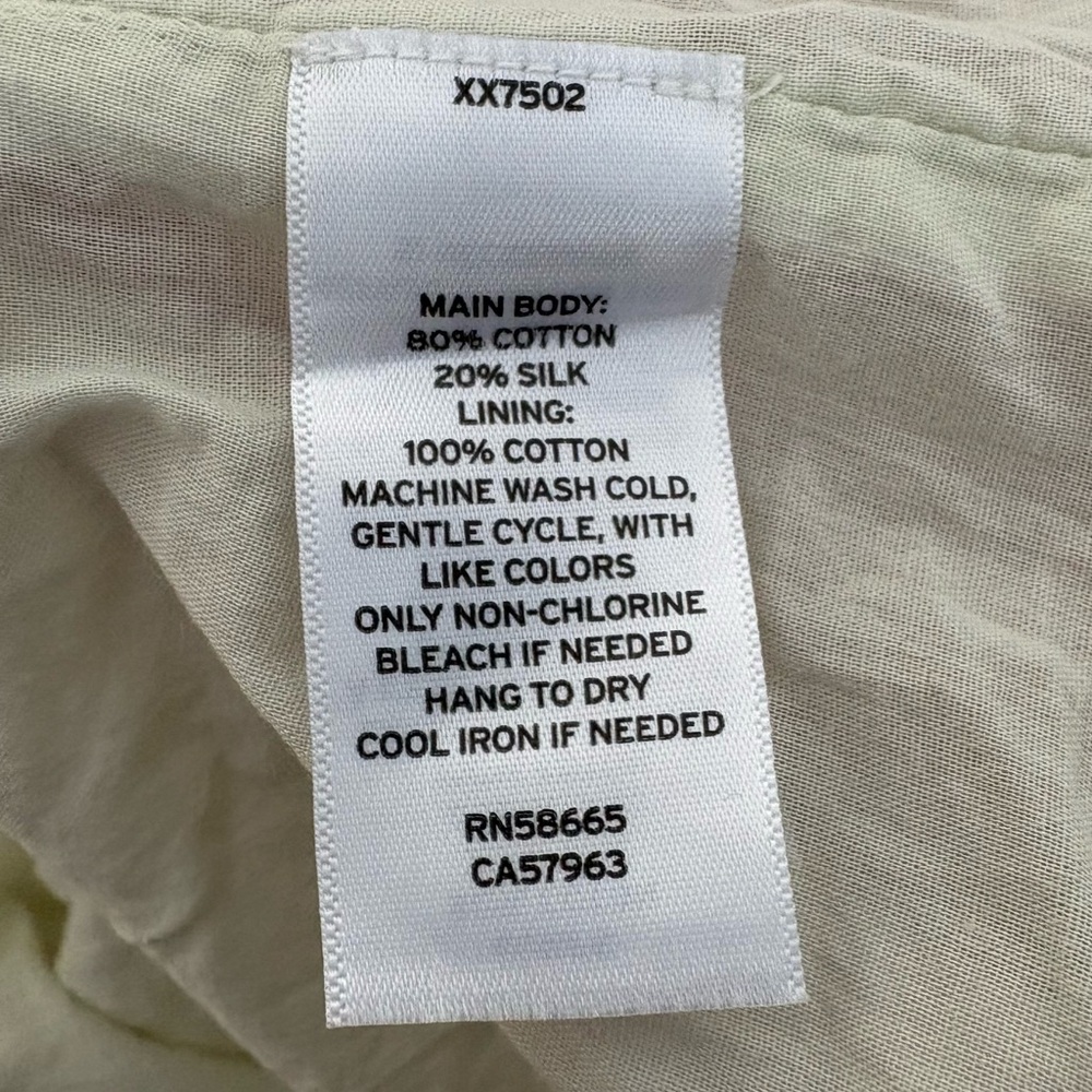 Nordstrom Silk Cotton Sun Dress Yellow White Maxi Pocket Boho Festival S - Picture 8 of 10